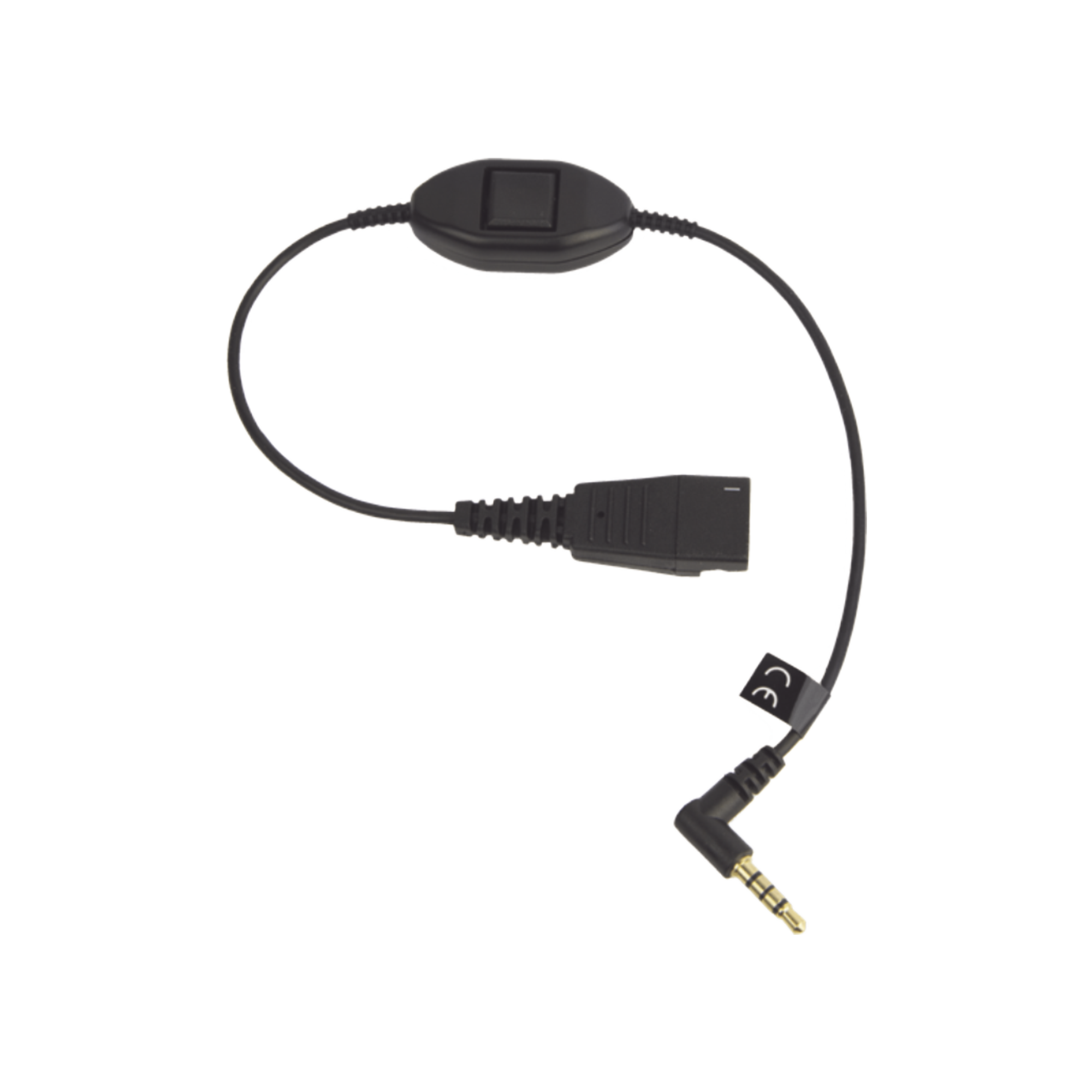 MOBILE-QD-35MM-S|Jabra Cord QD a conector de 3.5 mm con Push-to-Talk para teléfonos celulares smartphones (8800-00-103) - ISTEN